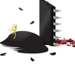 Logo créée pour le site "deadbird" d'un particulier Logo d'un oiseau réalisé par emeric lieutard